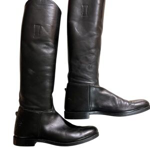 Vintage Elan Black Leather Riding Boots 9W